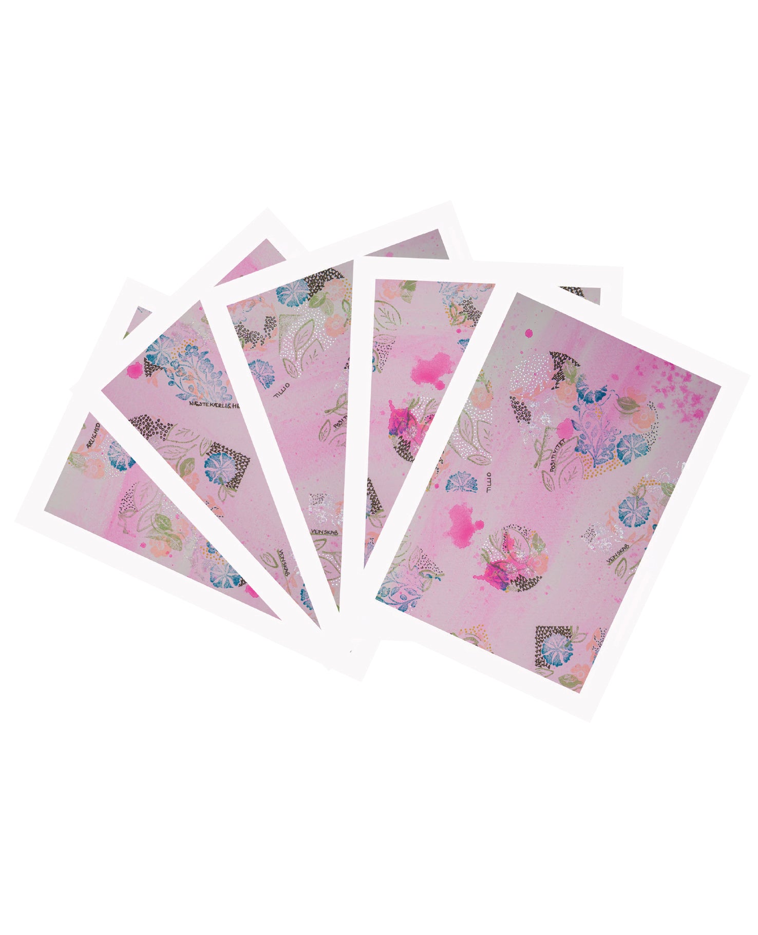 5 pk. LCD kunstkort A5