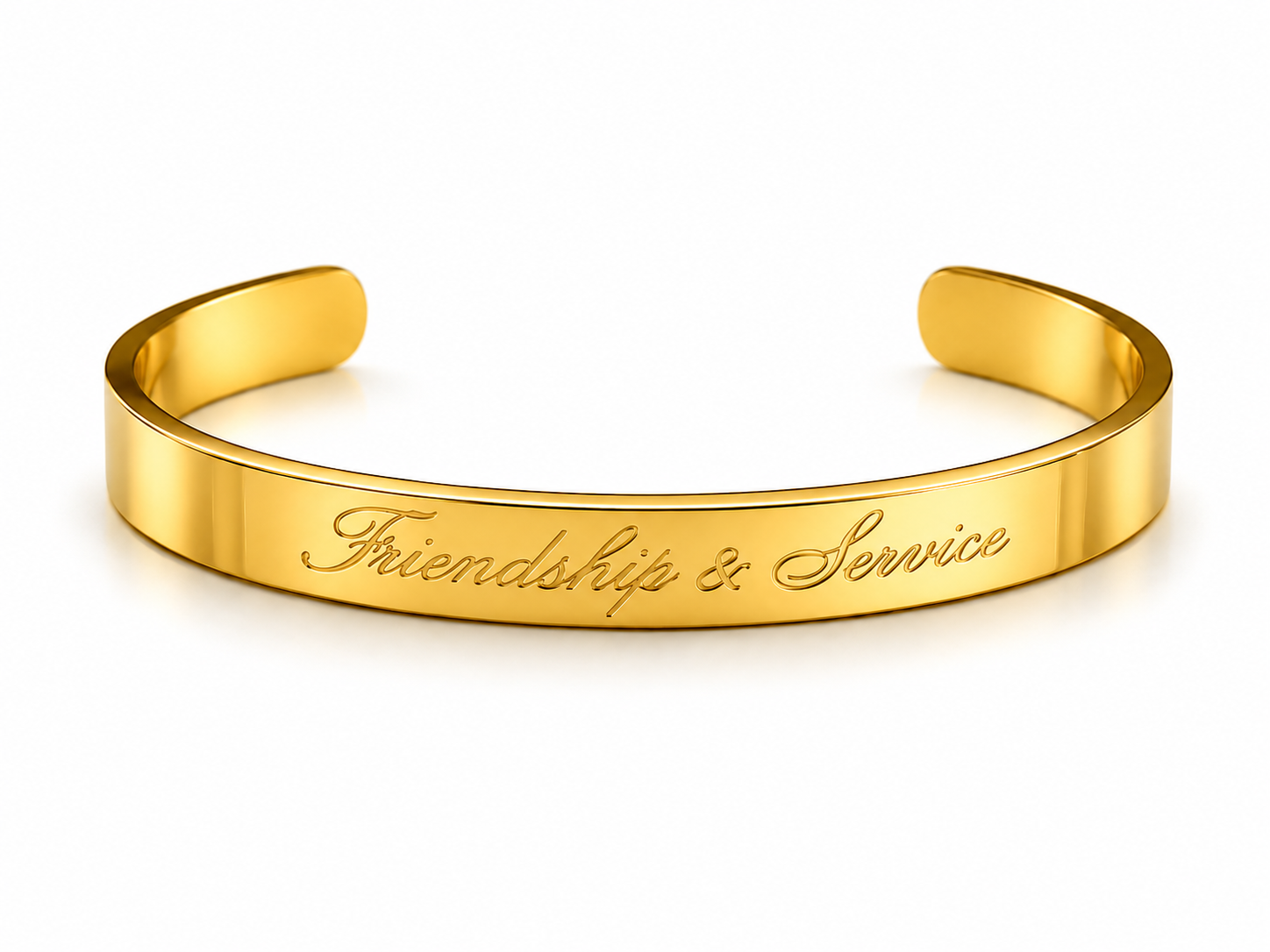 Armbånd Frienship and Service guld